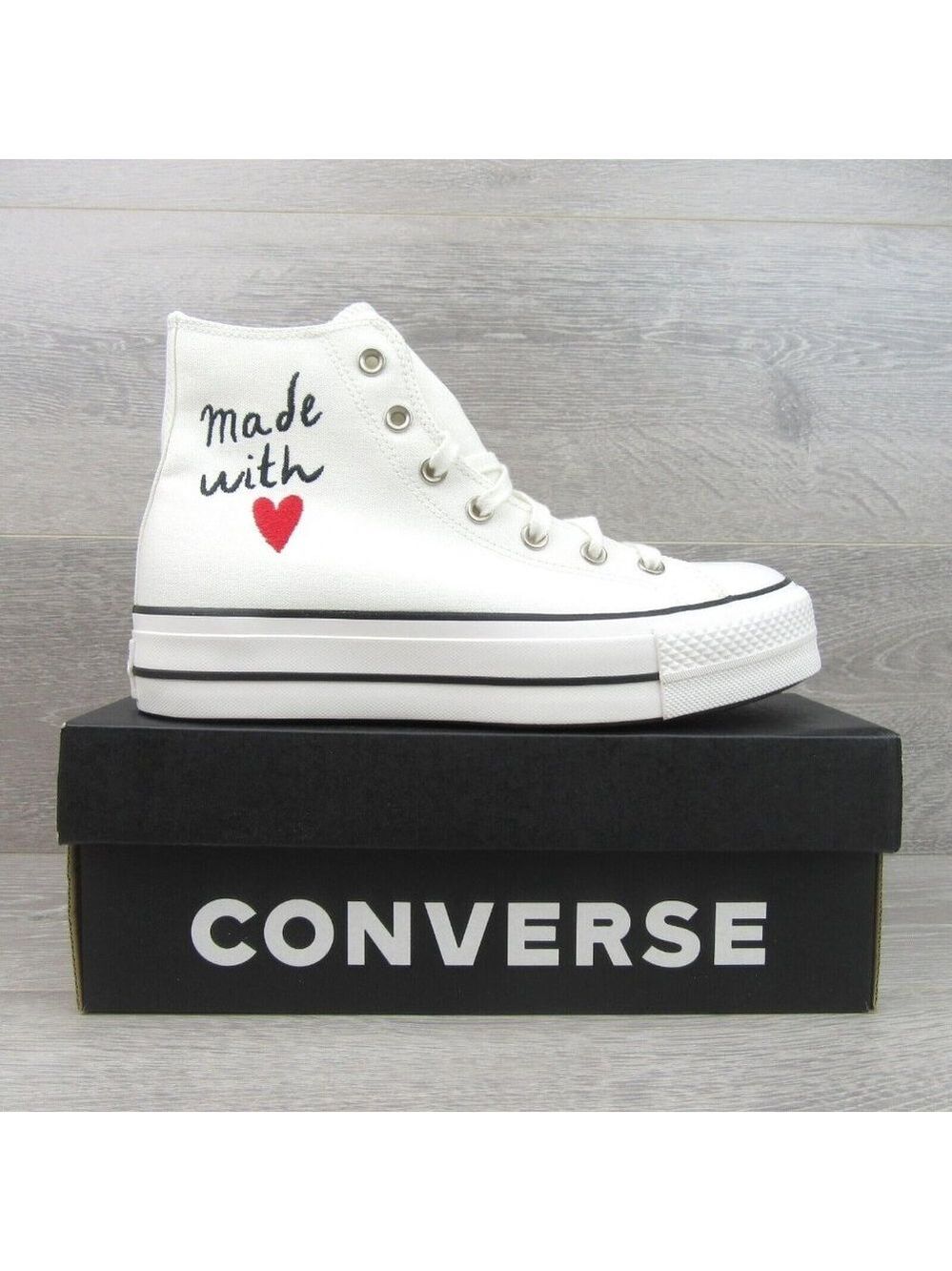 Converse Chuck Taylor All Star HI Lift Made with Love Women's Size 9.5 NEW - Picture 2 of 15